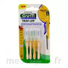 Gum Trav - Ler, 1,3 Mm, Manche Jaune , Blister 4 à TRUCHTERSHEIM